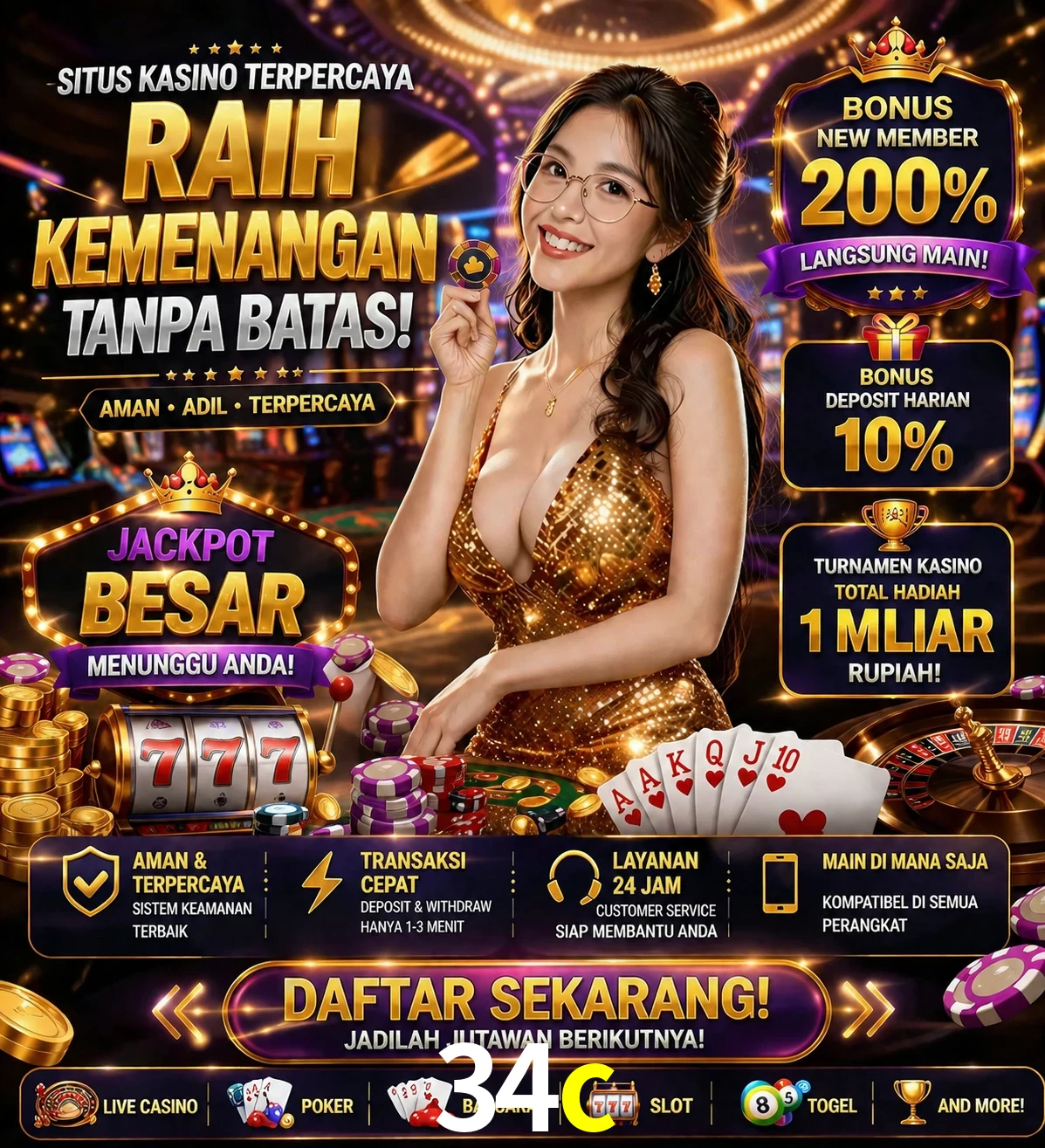 Roleta e blackjack 34c